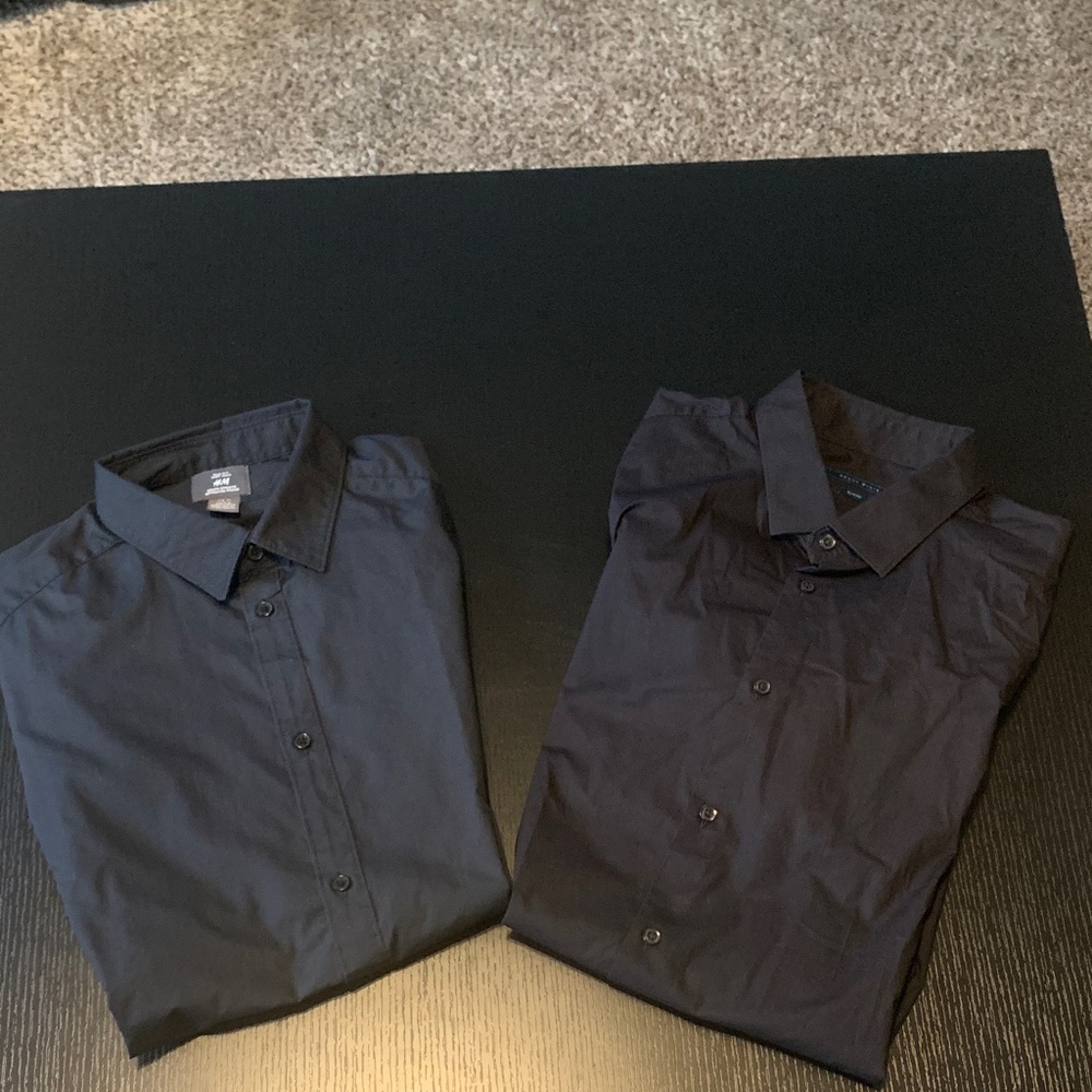 Bundle: Men’s Black Button Down Long Sleeve Shirts